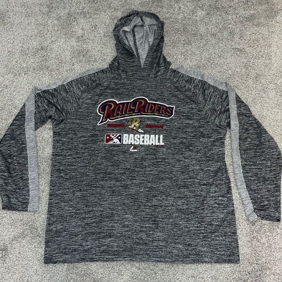 Scranton Wilkes-Barre Railriders New York Yankees team hooded hoodie sweatshirt - Picture 1 of 4